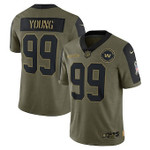 Men's Washington Football Team #99 Chase Young Nike Olive 2021 Salute To Service Limited Player Jersey Nfl