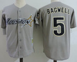 Men's Houston Astros #5 Jeff Bagwell Gray Road 1997 Throwback Cooperstown Collection Stitched Mlb Mitchell & Ness Jersey Mlb