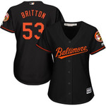 Orioles #53 Zach Britton Black Alternate Women's Stitched Baseball Jersey Mlb- Women's