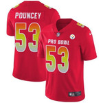 Nike Pittsburgh Steelers #53 Maurkice Pouncey Red Men's Stitched Nfl Limited Afc 2019 Pro Bowl Jersey Nfl