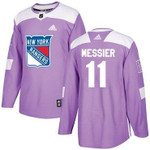 Adidas Rangers #11 Mark Messier Purple Authentic Fights Cancer Stitched Nhl Jersey Nhl