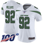 Nike Jets #92 Leonard Williams White Women's Stitched Nfl 100Th Season Vapor Limited Jersey Nfl- Women's