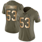 Nike Colts #53 Darius Leonard Olive Gold Women's Stitched Nfl Limited 2017 Salute To Service Jersey Nfl- Women's