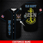 Personalize Baseball Jersey - Custom US Navy Baseball Jersey | Colorful | Adult Unisex | S - 5XL Full Size - Baseball Jersey LF