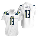 Los Angeles Chargers Keenan Allen Game White Jersey Inspired Style Hawaiian Shirt