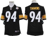 Nike Pittsburgh Steelers #94 Lawrence Timmons Black Limited Jersey Nfl