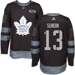 Men's Toronto Maple Leafs #13 Mats Sundin Black 100Th Anniversary Stitched Nhl 2017 Adidas Hockey Jersey Nhl