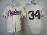 San Diego Padres #34 Rollie Fingers 1948 Cream Jersey Mlb