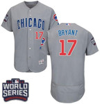 Cubs #17 Kris Bryant Grey Flexbase Authentic Collection Road 2016 World Series Bound Stitched Mlb Jersey Mlb