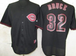 Cincinnati Reds #32 Jay Bruce Black Fashion Jersey Mlb