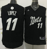 Men's Brooklyn Nets #11 Brook Lopez Adidas Black 2016 Christmas Day Stitched Nba Swingman Jersey Nba