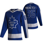 Toronto Maple Leafs #65 Ilya Mikheyev Blue Men's Adidas 2020-21 Reverse Retro Alternate Nhl Jersey Nhl