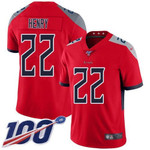 Nike Titans #22 Derrick Henry Red Men's Stitched Nfl Limited Inverted Legend 100Th Season Jersey Nfl