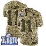 Youth New England Patriots #11 Drew Bledsoe Camo Nike Nfl 2018 Salute To Service Super Bowl Liii Bound Limited Jersey Nfl