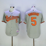 Men's Baltimore Orioles #5 Brooks Robinson Retired Gray Stitched Mlb Majestic Cool Base Jersey Mlb