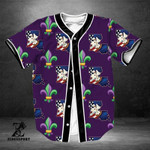 Louisiana Fleur De Lis Mardi Baseball Jersey | Colorful | Adult Unisex | S - 5Xl Full Size - Baseball Jersey Lf