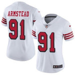 Women's Nike San Francisco 49ers #91 Arik Armstead White Rush Stitched NFL Vapor Untouchable Limited Jersey NFL- Women's