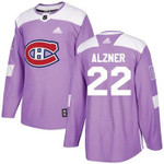 Adidas Canadiens #22 Karl Alzner Purple Fights Cancer Stitched Nhl Jersey Nhl