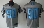 Nike Detroit Lions #90 Ndamukong Suh Gray Shadow Elite Jersey Nfl