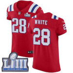 #28 Elite James White Red Nike Nfl Alternate Men's Jersey New England Patriots Vapor Untouchable Super Bowl Liii Bound Nfl