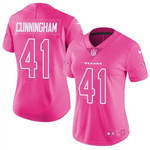 Nike Texans #41 Zach Cunningham Pink Women's Stitched Nfl Limited Rush Fashion Jersey Nfl- Women's