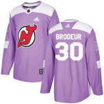 Adidas Devils #30 Martin Brodeur Purple Fights Cancer Stitched Nhl Jersey Nhl