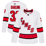 Carolina Hurricanes #33 Scott Darling White Road Authentic Women's Stitched Hockey Jersey Nhl- Women's