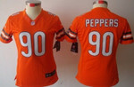 Nike Chicago Bears #90 Julius Peppers Orange Limited Womens Jersey Nfl- Women's