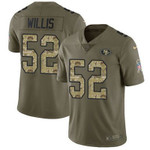Nike 49Ers #52 Patrick Willis Olive Camo Men's Stitched Nfl Limited 2017 Salute To Service Jersey Nfl