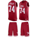 Nike 49Ers #74 Joe Staley Red Team Color Men's Stitched Nfl Limited Tank Top Suit Jersey Nfl