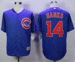 Men's Chicago Cubs #14 Ernie Banks Blue New Cool Base Jersey Mlb
