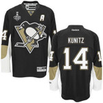 Youth Pittsburgh Penguins #14 Chris Kunitz Black Home 2017 Stanley Cup Nhl Finals A Patch Jersey Nhl