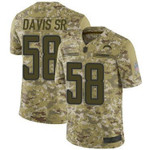 Chargers #58 Thomas Davis Sr Camo Men's Stitched Football Limited 2018 Salute To Service Jersey Nfl