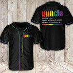 Lgbt Gay Guncle Like An Uncle Baseball Jersey | Colorful | Adult Unisex | S - 5Xl Full Size - Baseball Jersey Lf