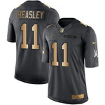 Nike Cowboys #11 Cole Beasley Black Men's Stitched Nfl Limited Gold Salute To Service Jersey Nfl