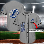 Personalize Baseball Jersey - Custom Name Personalized TAMPA BAY LIGHTNING 129 Baseball Jersey For Fans - Baseball Jersey LF
