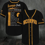 Scorpio Facts Baseball Jersey | Colorful | Adult Unisex | S - 5Xl Full Size - Baseball Jersey Lf