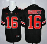 Ohio State Buckeyes #16 J.T. Barrett Black With Red College Football Nike Limited Jersey Ncaa