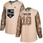 Adidas Kings #18 Dave Taylor Camo 2017 Veterans Day Stitched Nhl Jersey Nhl
