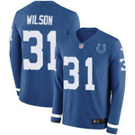 Nike Colts #31 Quincy Wilson Royal Blue Team Color Men's Stitched Nfl Limited Therma Long Sleeve Jersey Nfl