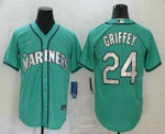 Men's Seattle Mariners #24 Ken Griffey Jr. Teal Green Stitched Mlb Cool Base Nike Jersey Mlb