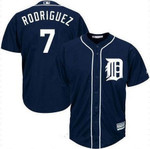 Men's Detroit Tigers #7 Ivan Rodriguez Retired Navy Blue Stitched Mlb Majestic Cool Base Jersey Mlb