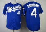Kansas City Royals #4 Alex Gordon Navy Blue Jersey Mlb