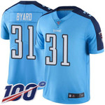 Nike Titans #31 Kevin Byard Light Blue Men's Stitched Nfl Limited Rush 100Th Season Jersey Nfl