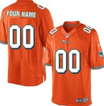Personalize Jerseymen's Nike Miami Dolphins Customized Orange Limited Jersey Nfl