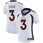 Broncos #3 Drew Lock White Women's Stitched Football Vapor Untouchable Limited Jersey Nfl- Women's