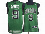 Boston Celtics #9 Rajon Rondo Green With Black Swingman Jersey Nba