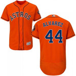 Men's Houston Astros #44 Yordan Alvarez Majestic Flex Base Alternate Collection Orange Jersey Mlb