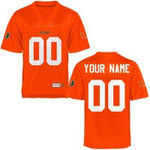 Personalize Jersey Mens Miami Hurricanes Personalized Football Name & Number Jersey - 2015 Orange Ncaa