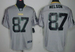 Nike Green Bay Packers #87 Jordy Nelson Lights Out Gray Elite Jersey Nfl